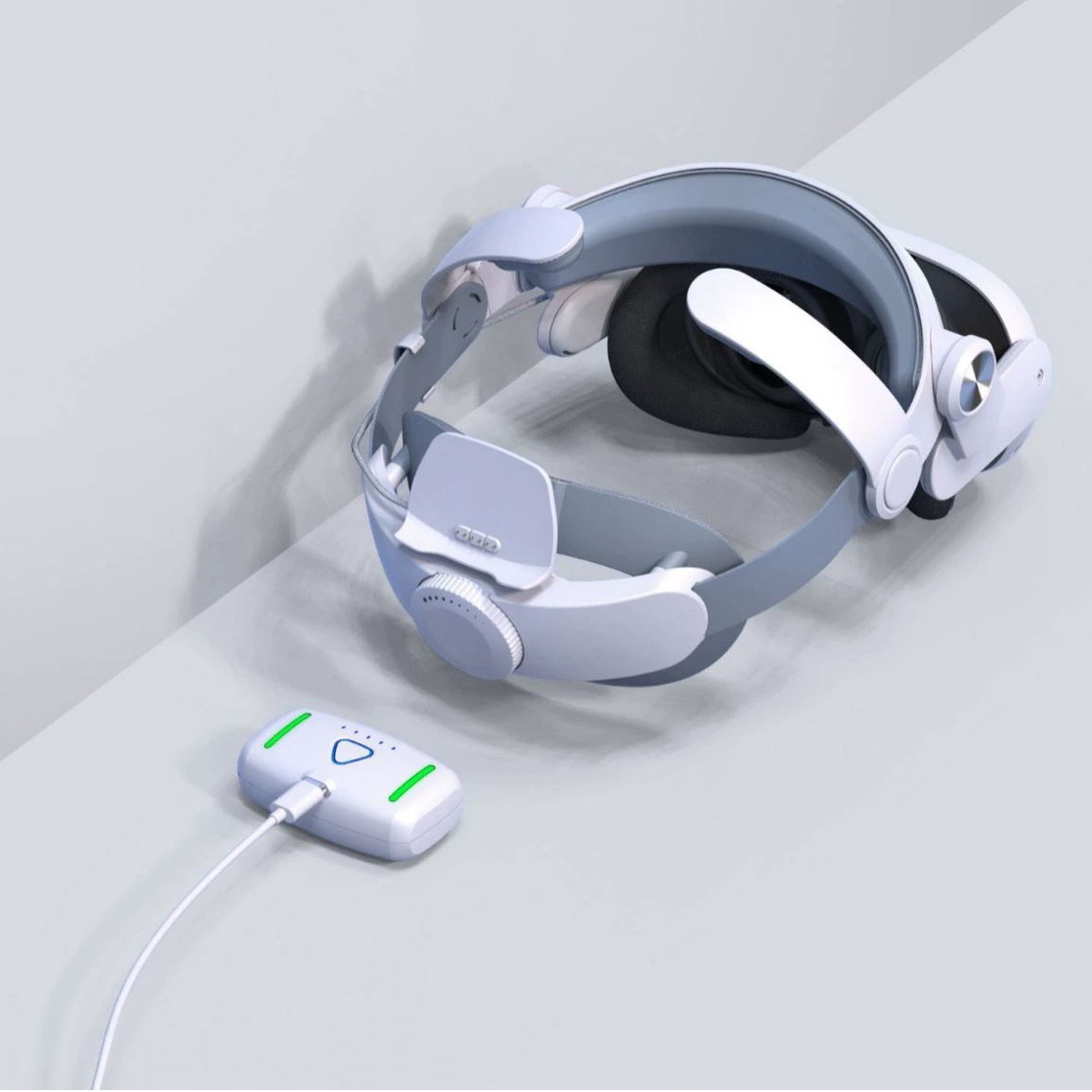 T302power Power Weer носит Meta Quest 3/3S гарнитуру 5000 мАч цвет холодный свет