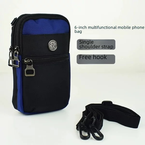 Cross-border outdoor men's bag belt waist bag three-purpose mobile phone bag vertical men's coin purse men's shoulder bag