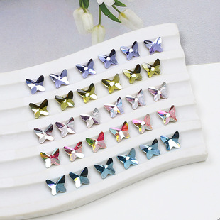 Dongzhou Manicure Diamond New Butterfly Flat Bottom Diamond DIY Jewelry Accessories Super Flash Nail Sticky Diamond Net Celebrant Manicure Jewelry
