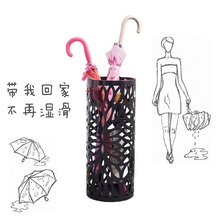 可定logo雨伞桶家用酒店大堂雨伞架落地式伞架镂空金色伞桶雨具