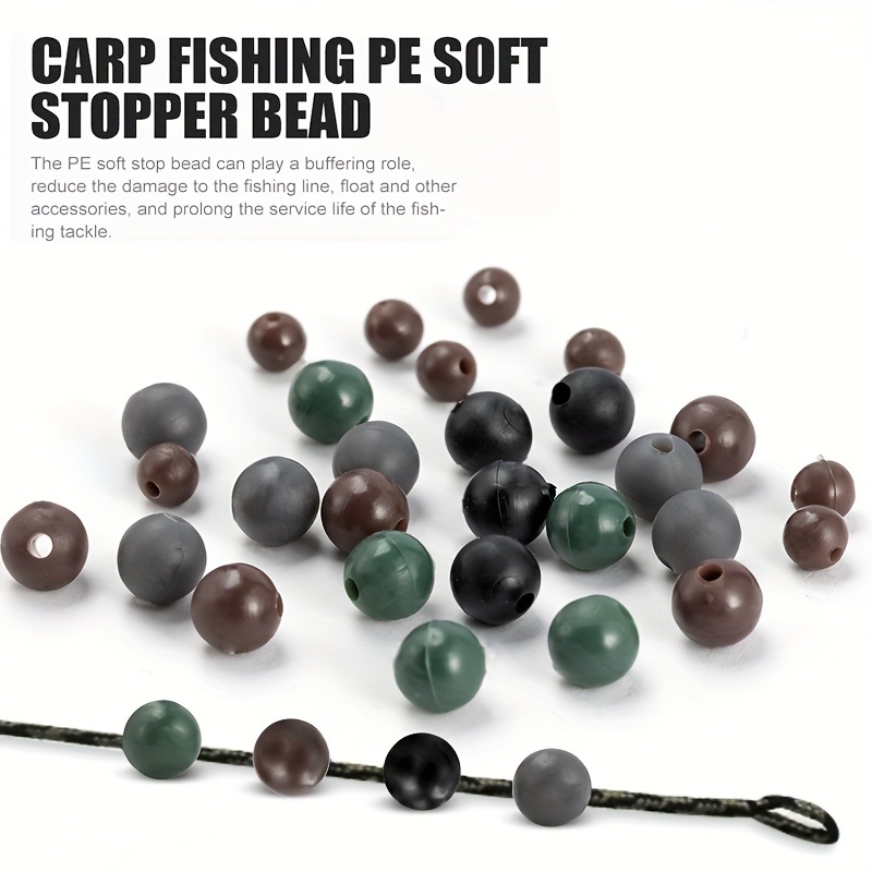 50 Silicone Stopper Beads 6/8mm Anti-Collision Anti-Tangle Space Beans European-Style Round Soft Beans Fishing Tackle Accessories