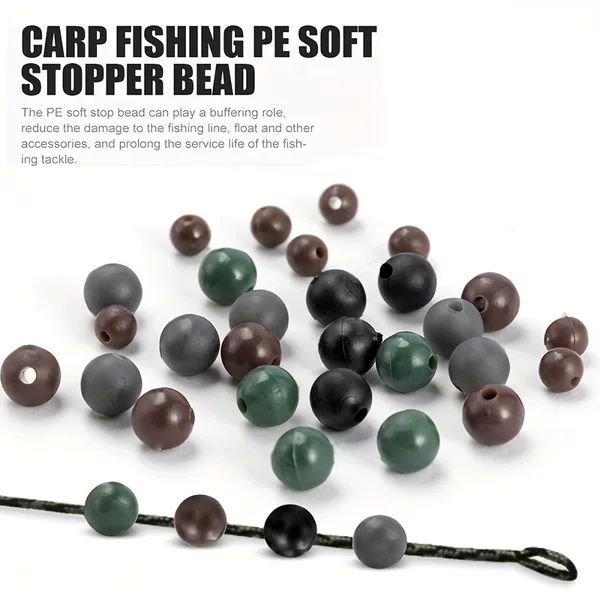 50 Silicone Stopper Beads 6/8mm Anti-Collision Anti-Tangle Space Beans European-Style Round Soft Beans Fishing Tackle Accessories