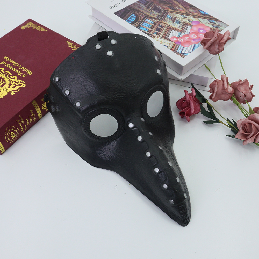 Ventas transfronterizas máscaras de plaga máscaras de médicos Halloween cos espectáculo de escenario props máscaras de pico de pájaro aterradores