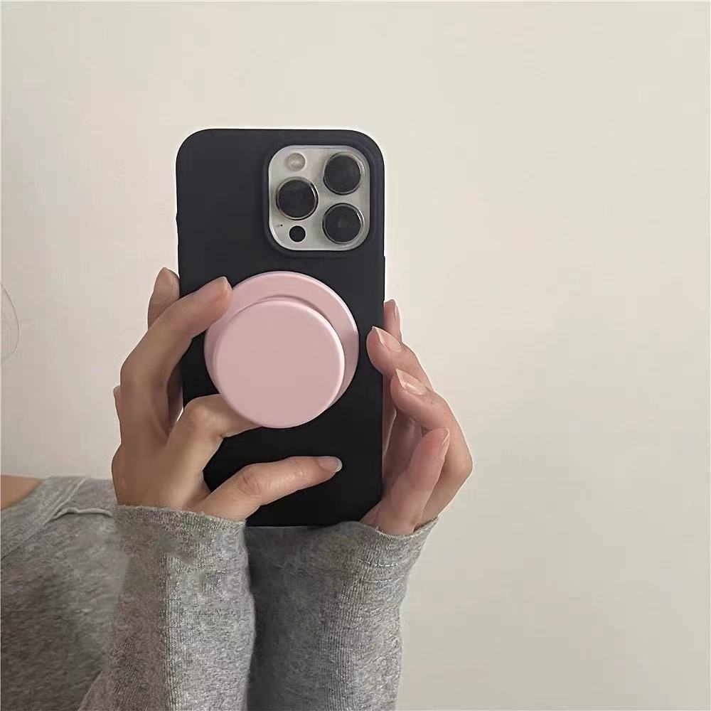 Soporte magnético redondo rosado-negro puro-magnético fino-agujero grande hy