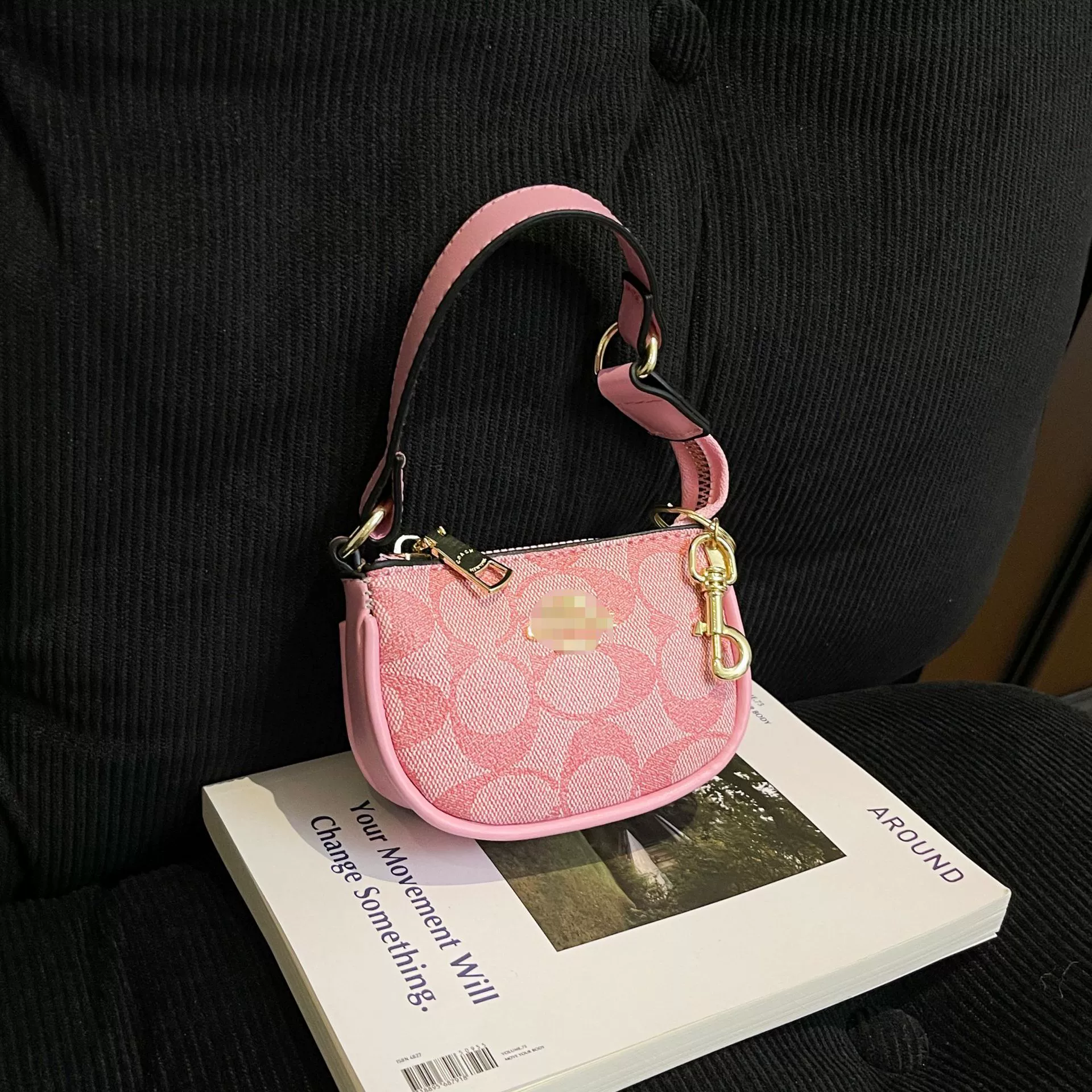 Bag, design keychain, cute wallet, European style