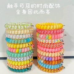 美国TT联名款平替电话线发圈女2025新款高级感发绳扎头发头绳发饰