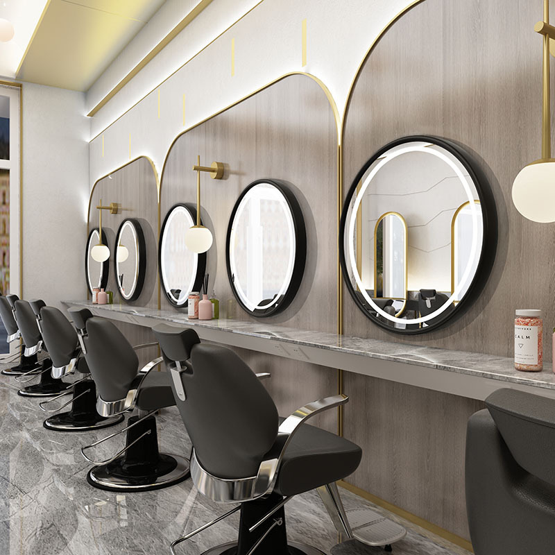 Barbería de moda simple espejo salón de corte de peluquería espejo red especial escaldado espejo de maquillaje de belleza tabla de espejo de peluquería