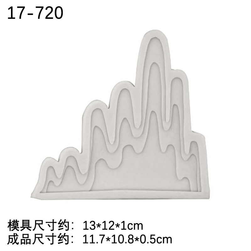 Grande y pequeño Montaña Roca silicona molde pastel chino postre hornear decoración chocolate fondant molde