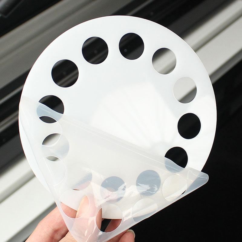 亚克力板圆形乳白色倒影反光塑胶圆片有机玻璃板切割打孔塑料隔板