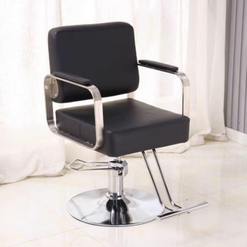 Silla de peluquería silla de salón de peluquería silla de corte de pelo silla de elevación rotativa de acero inoxidable silla de barbero image 33
