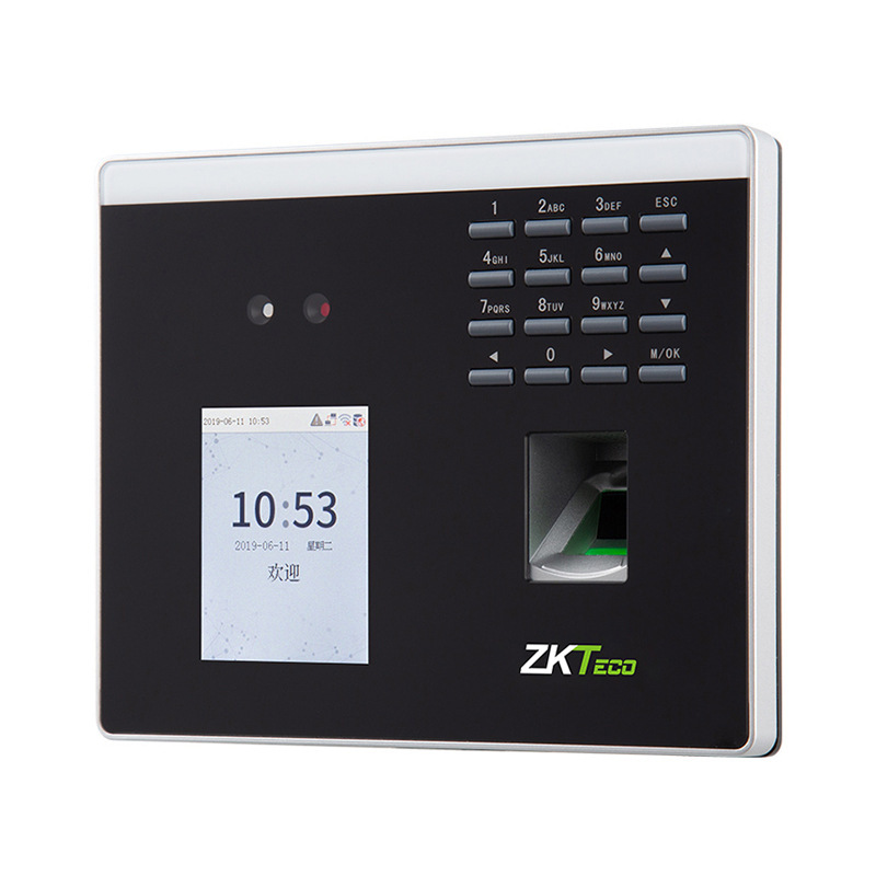 Transfronterizo ZKTeco entropía base XFACE100 dinámico reconocimiento facial máquina de asistencia punzonador de tarjetas Inglés