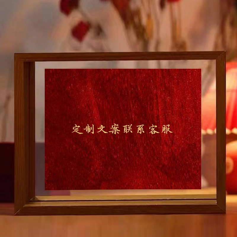 婚約書、中国風の結婚式の本、レトロなカスタマイズされた儀式記念フォトフレーム、テーブルセッティング、日付ブック、婚約書|undefined