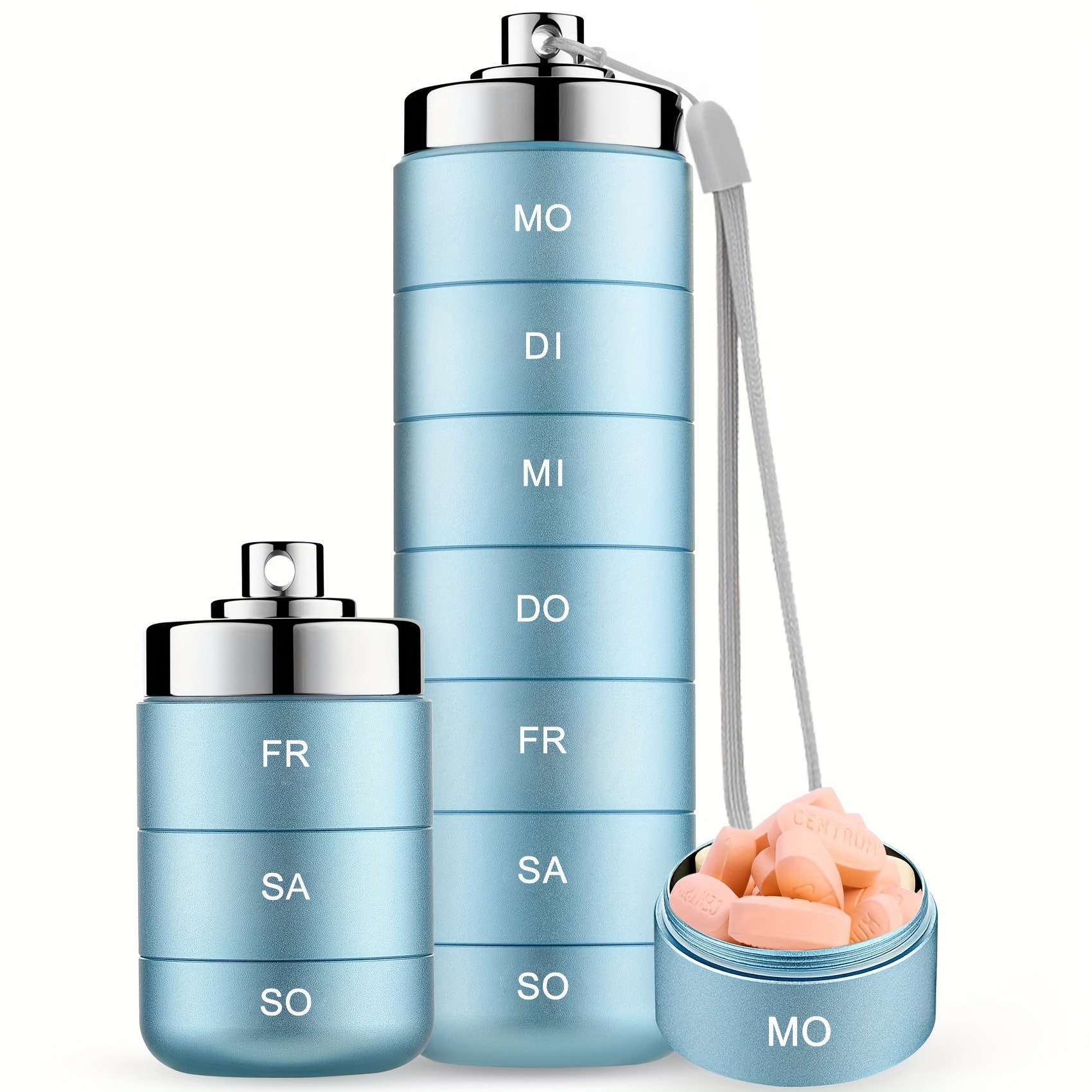 15.5*3.8*3.8cm; 플랫 커버 블루 독일