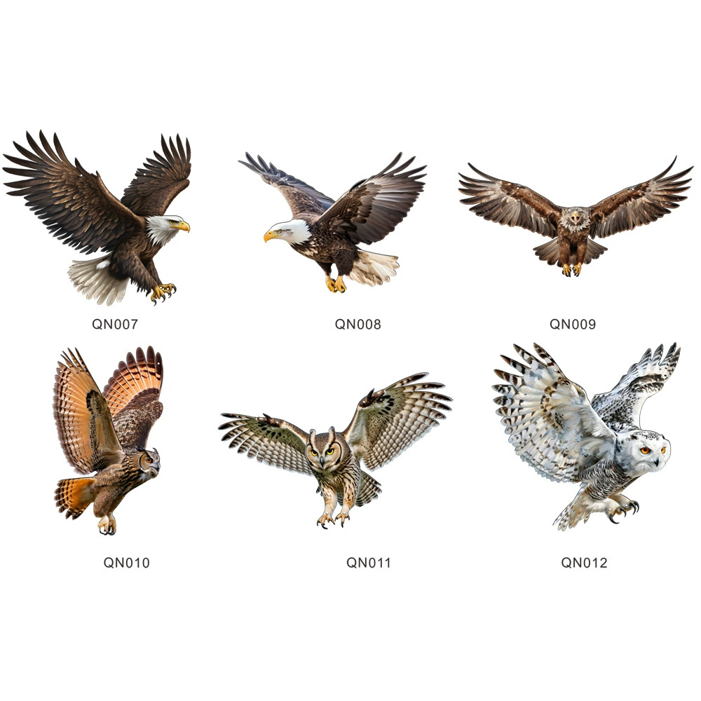 QN007-012 Подвесной отпугиватель птиц "Сова" с колокольчиком, пасторальный декор для сада, уличный декоративный ветряной колокольчик