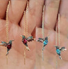 Yichen Wish cross -border jewelry red blue mixed winged winged bird earrings new model new factory supply