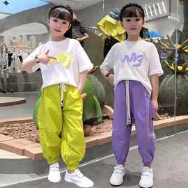 网红女童装洋气套装2023夏款儿童休闲两件套夏天中大童韩系童装潮