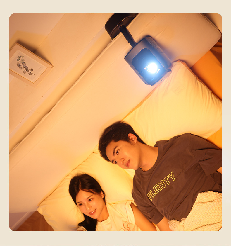 Explosive Hidden Bracket PTZ Portable High Definition Projector Home WiFi Same Screen Smart Projector_voghion.com