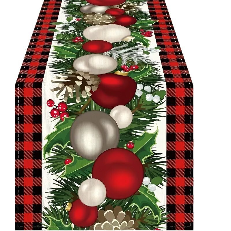 クロスボーダー熱売祝日パーティークロスボーダークリスマステーブル旗キッチンテーブル飾り物テーブルクロス茶何蓋布断熱マット|undefined