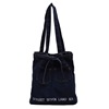 Denim capacious one-shoulder bag for leisure, 2023, Korean style