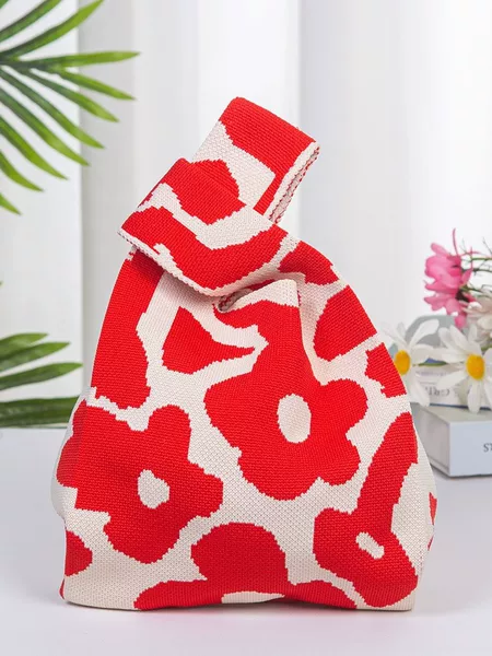 Flyknit Knitted Bag, Simple and Casual, Large Capacity Commuter Bag, Factory Direct Supply, Hand-Held Tote Bag for Women