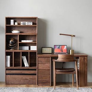 North American Black Walnut Desk Computer Desk Study Table Solid Wood Desk Office Desk Modern Simple Workbench Combination