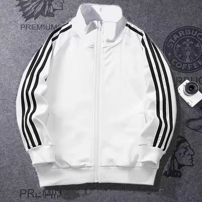 Tres barras chaqueta blanca