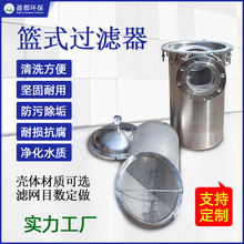 去杂质提篮过滤器泳池毛发收集器立 式除污器不锈钢篮式过滤器