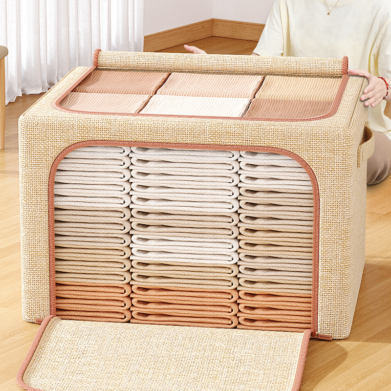 Storage Box Fabric Storage Box Clothing Storage Box Household Foldableable Wardrobe Large Capacity Clothes Storage