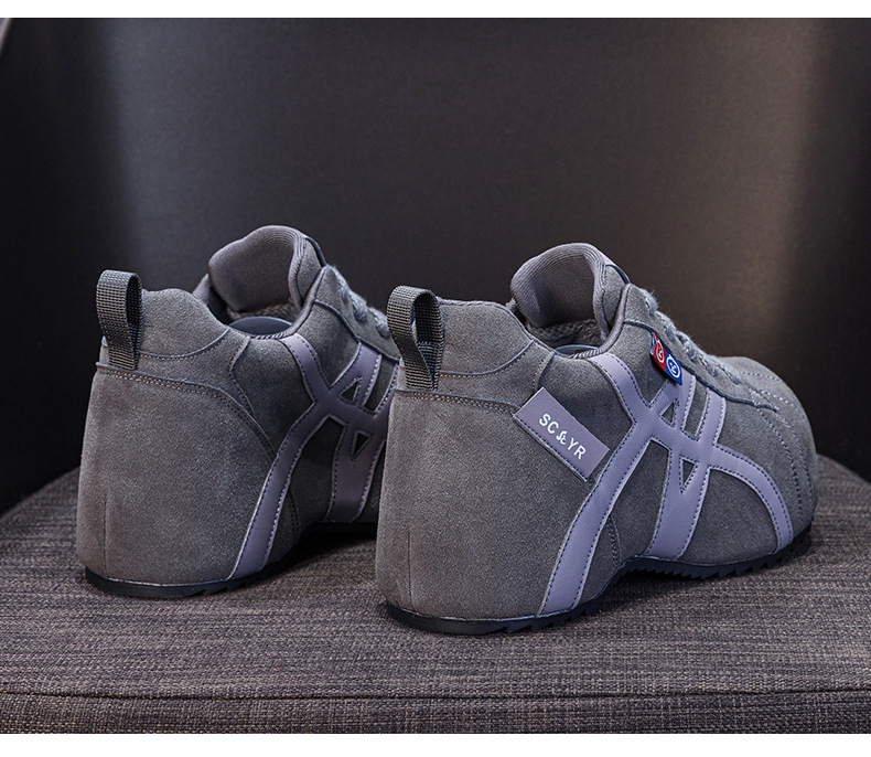 Giày sneaker nữ chunky đế dày phong cách Birkenstock mũi to, thời trang retro Mỹ, tăng chiều cao — M2982 li đơn màu vàng, M2982-1 màu nâu cộng với nhung, M2982-1 màu xám nhung, M2982 lớp lót đơn màu xám chi tiết 38