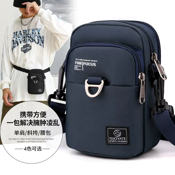 New Nylon Business Men's Shoulder Bag Outdoor Casual Men's Crossbody Bag Multi-functional Water-repellent Men's Bag