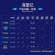 显示器7寸台式小型家用显示屏小电视机迷你车载液晶高清监控