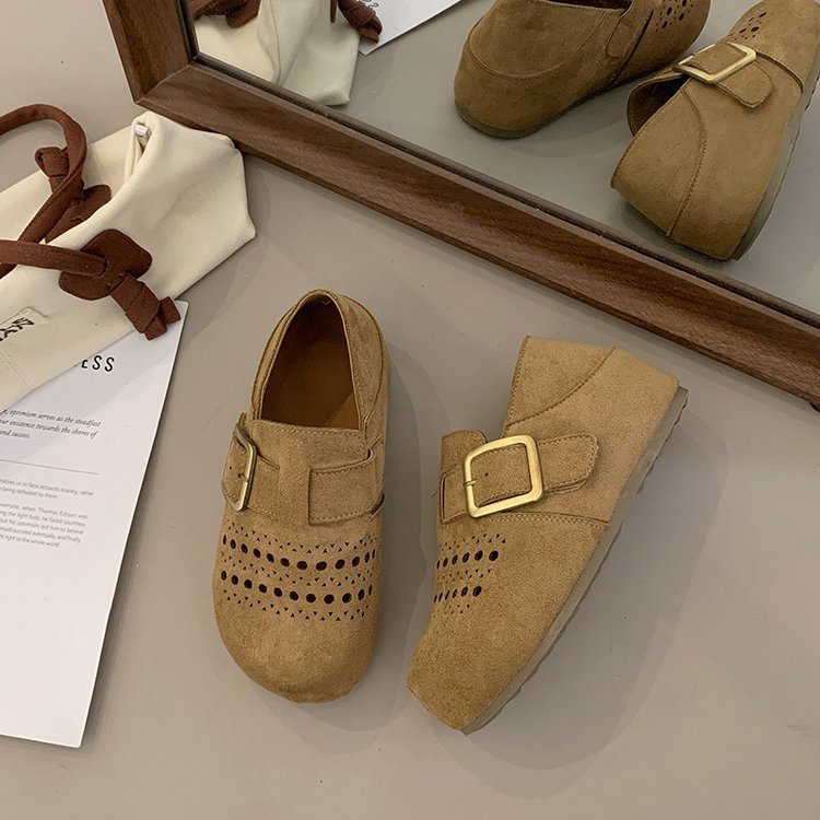 Agujero hueco de fondo grueso todo incluido Bocken zapatos para mujeres verano 2026 nuevo casual versátil Lefour zapatos de un solo pie