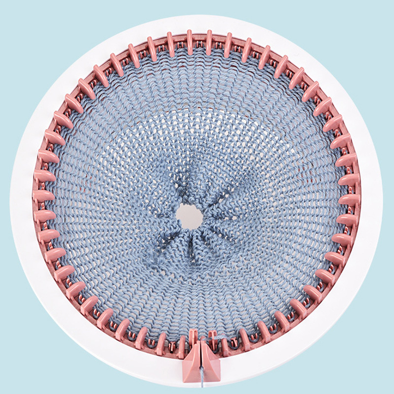 Transfronterizo nuevos niños grandes de bricolaje máquina de tejer a mano barril de juguete máquina de lana 48-PIN mano-cranking estrella barril