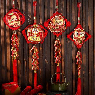 2025 year of the snake firecracker pendant New Year living room background wall layout New Year Spring Festival festive decorations stall wholesale