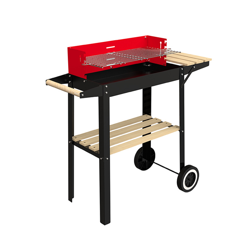 Mayorista ajustable altura simple parrilla parrilla parrilla al aire libre horno de carbón rectangular parrilla parrilla de camping