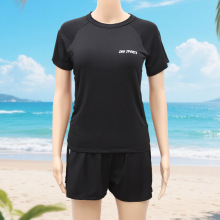 2025新款健身短袖宽松速干户外运动分体两件套泳装舒适速干批发