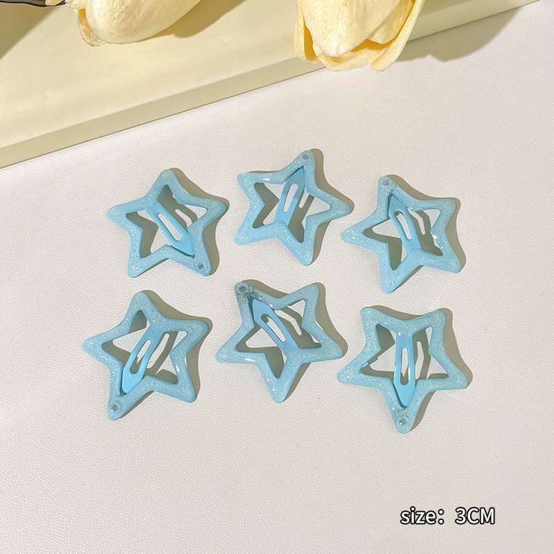 Dopamina de color estrellas amor clip de cabello de la niñez clip de fránta clip de cabello BB clip de cabello adorable joyas de cabello