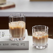 创意玻璃杯高颜值水杯咖啡馆冰咖啡牛奶果汁冷饮家用花茶杯子