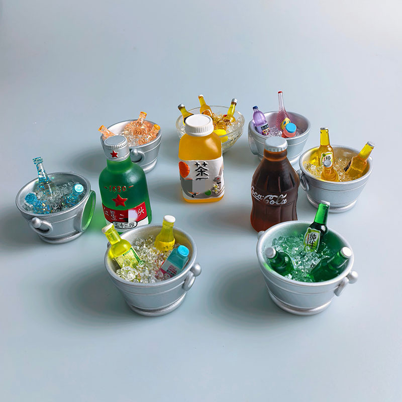 新款饮料树脂冰箱贴 仿真冰镇diy个性磁力贴创意家居食玩文创摆件