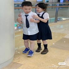 幼儿园园服夏装英伦风大班毕业服装儿童小学生班服套装校服两件套