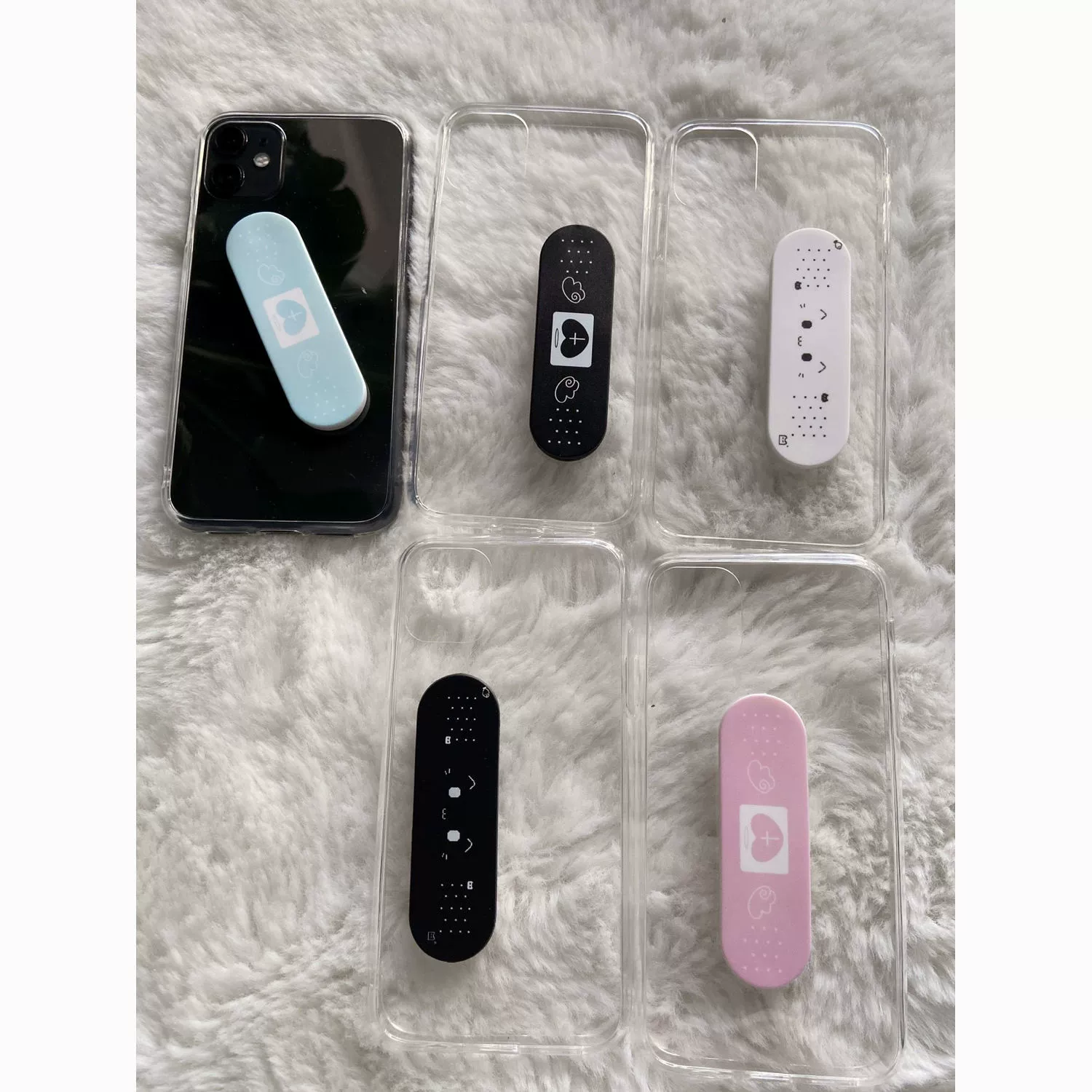 Креативная этикетка в форме сердца, держатель для пластыря, чехол для мобильного телефона, клейкий женский милый ленивый настольный держатель для мобильного телефона