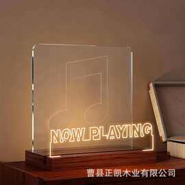 跨境木质唱片收纳架桌面乙烯基唱片收藏架CD光盘专辑展示架唱片架