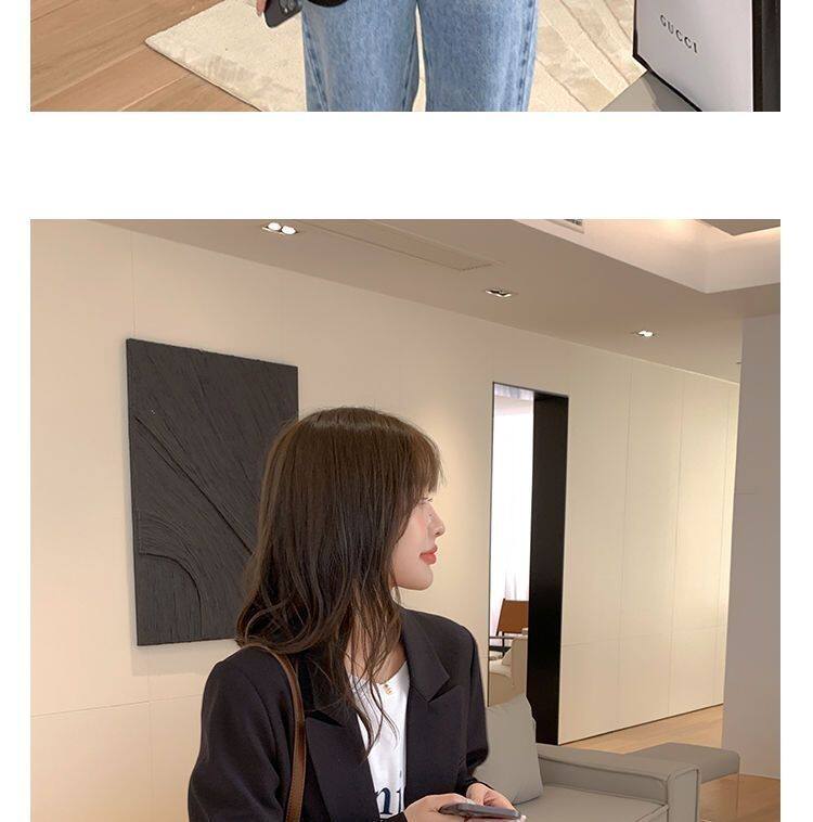 Áo vest nữ dáng suông rộng cổ vest tay dài phối túi, chất liệu polyester cao cấp — Màu xanh bạc hà chi tiết 20