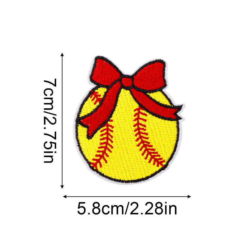 特大炎野球高密度刺繍布ステッカースポーツウェア DIY 装飾パッチステッカーソフト野球ベース|undefined