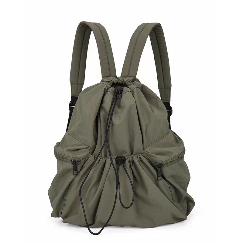 Corea del Sur Dongdaemun nuevo cordón mochila mujer casual gran capacidad estudiante mochila versátil mochila de nylon ligero