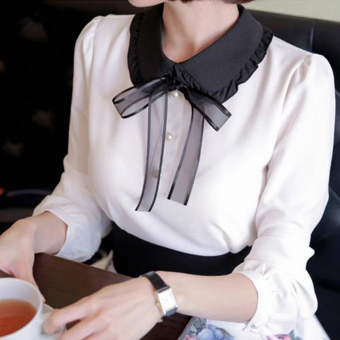 Autumn and Winter New Style Women's Lace Shirt with Fake Collar, Ruffled Stand-Up Collar, Fake Collar, Cross-Border Manufacturer Wholesale Autumn and Winter New Style Women's Lace Shirt with Fake Collar, Ruffled Stand-Up Collar, Fake Collar, Cross-Border Manufacturer Wholesale