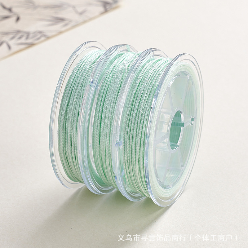 No.72 翡翠糸 カラーロープ 編みロープ ジュエリー ビーズ糸 手作り diy ブレスレット 文具糸 赤いロープ 手編み素材|undefined