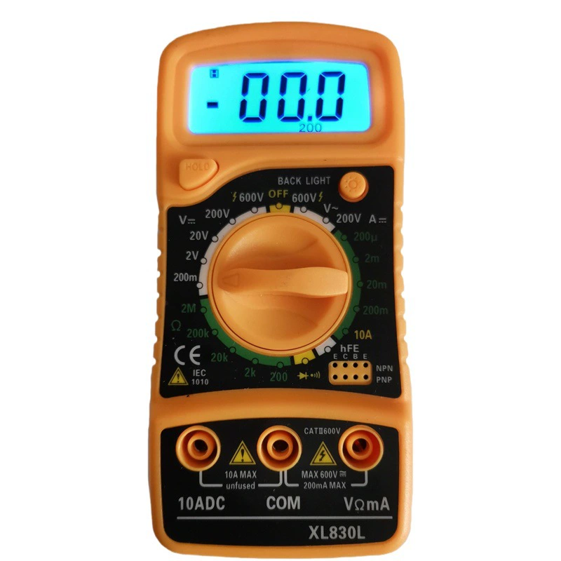 Большой экран A830L сопротивление Шестерня полная защита светящийся цифровой мультиметр тест батареи зуммер короткого замыкания