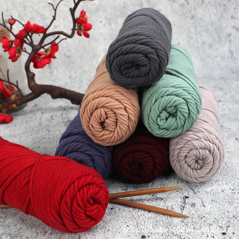 Tufting Wool Wholesale 8-Strand Lover Cotton Milk Cotton Hand-Knitted DIY Hat Scarf Doll Tufting Thread 100g Tufting Wool Wholesale 8-Strand Lover Cotton Milk Cotton Hand-Knitted DIY Hat Scarf Doll Tufting Thread 100g