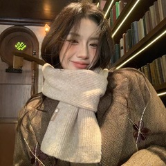 ニットスカーフ学生スカーフ新しいinsスタイル多用途無地カップル韓国雰囲気暖かいネックプロテクタースカーフ